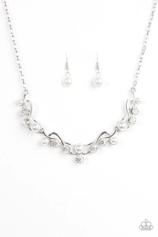 Paparazzi Necklace ~ Tie The Knot - White