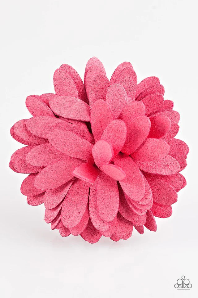 Paparazzi Hair Accessories ~ Sunshine and Suede - Pink