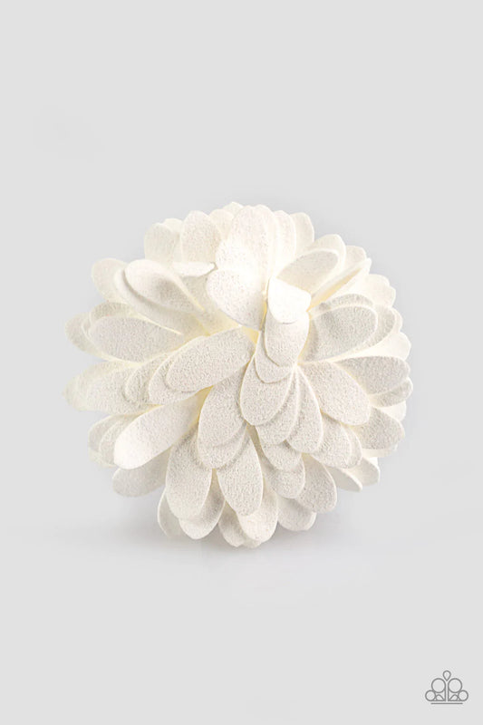 Paparazzi Hair Accessories ~ Sunshine and Suede - White