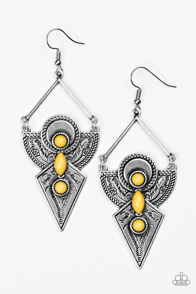 Paparazzi Earring ~ Desert Dynasty - Yellow