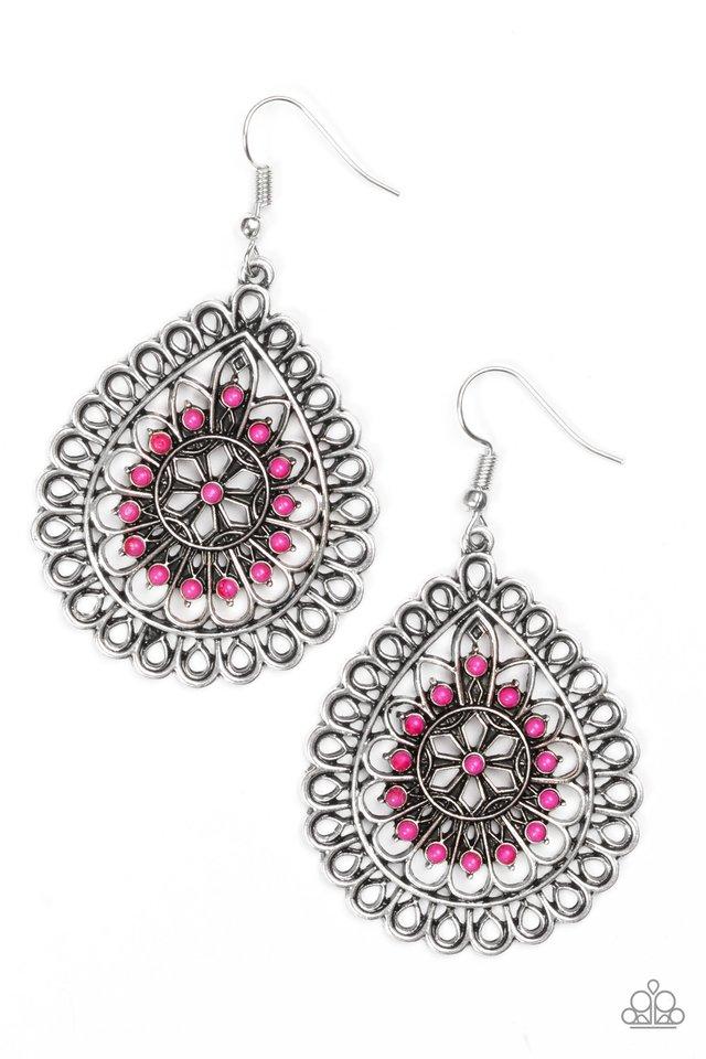 Paparazzi Earring ~ Sweet As Spring - Pink