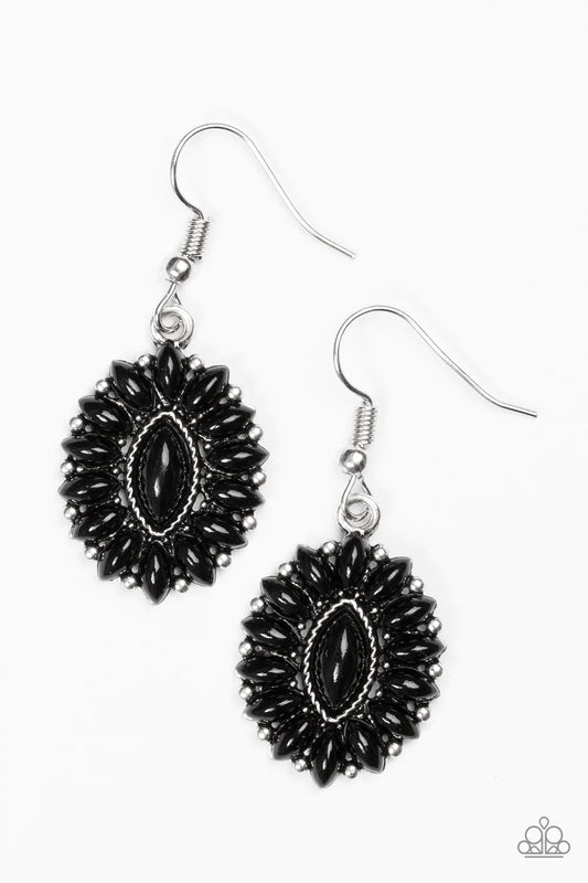 Paparazzi Earring ~ Spring Tea Parties - Black