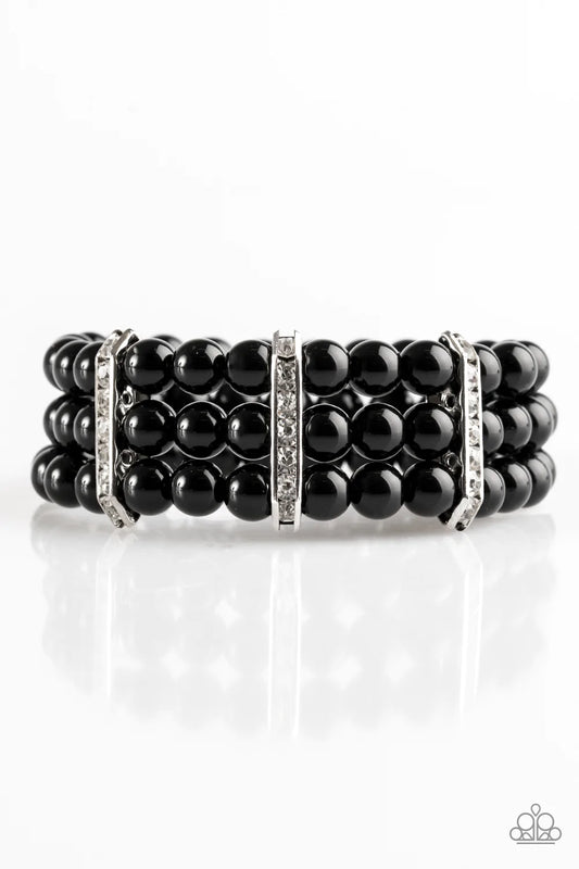 Pulsera Paparazzi ~ Muestra tu lado glamuroso - Negro