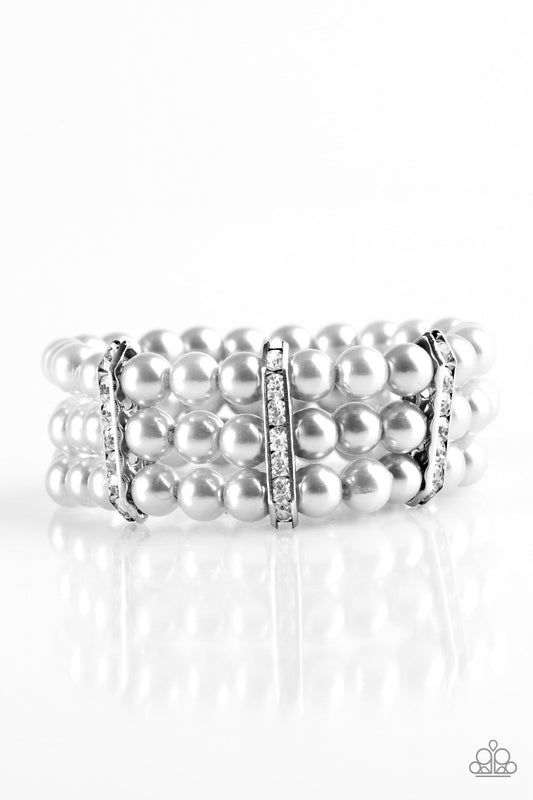 Paparazzi Bracelet ~ Put On Your GLAM Face - Silver