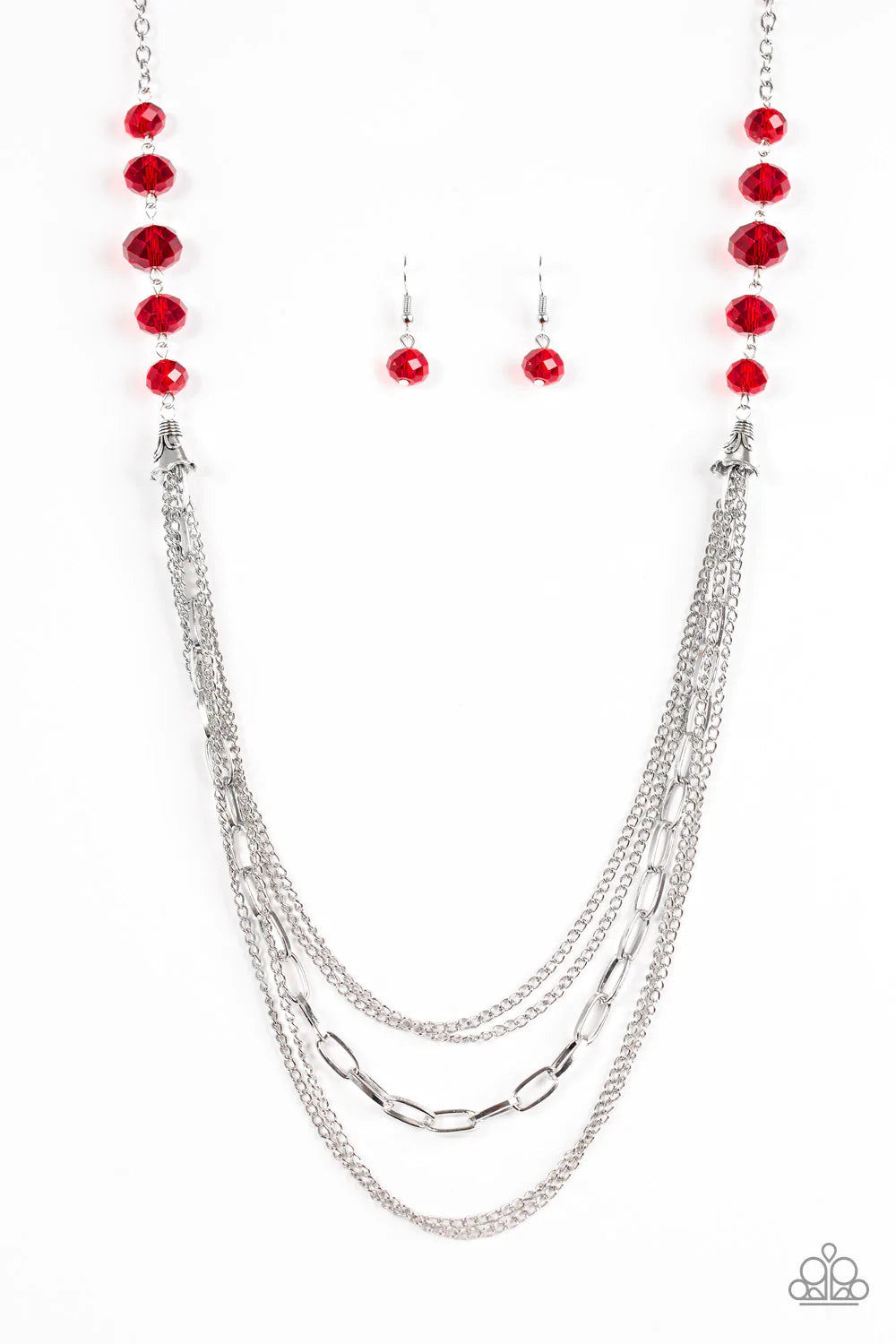 Paparazzi Necklace ~ Turn It Up-Town - Red