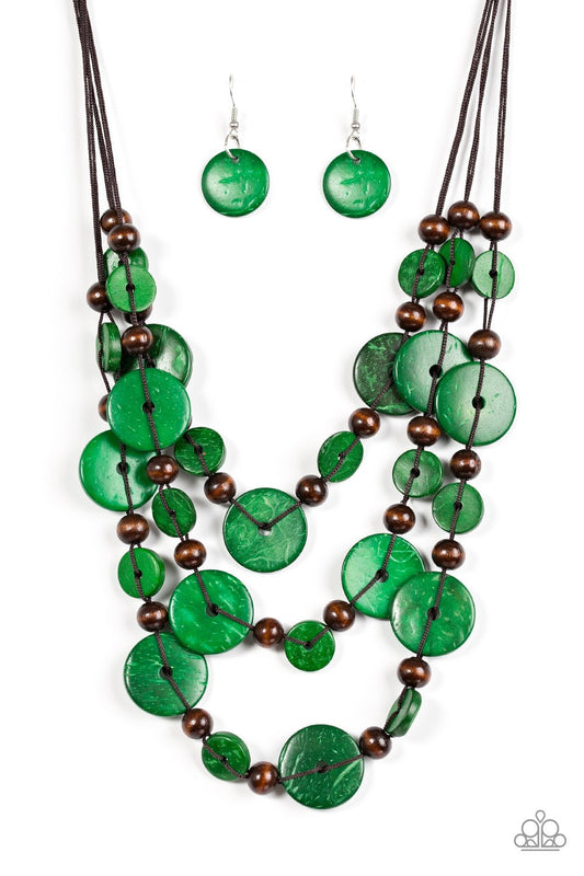 Collar Paparazzi ~ Verano en South Beach - Verde