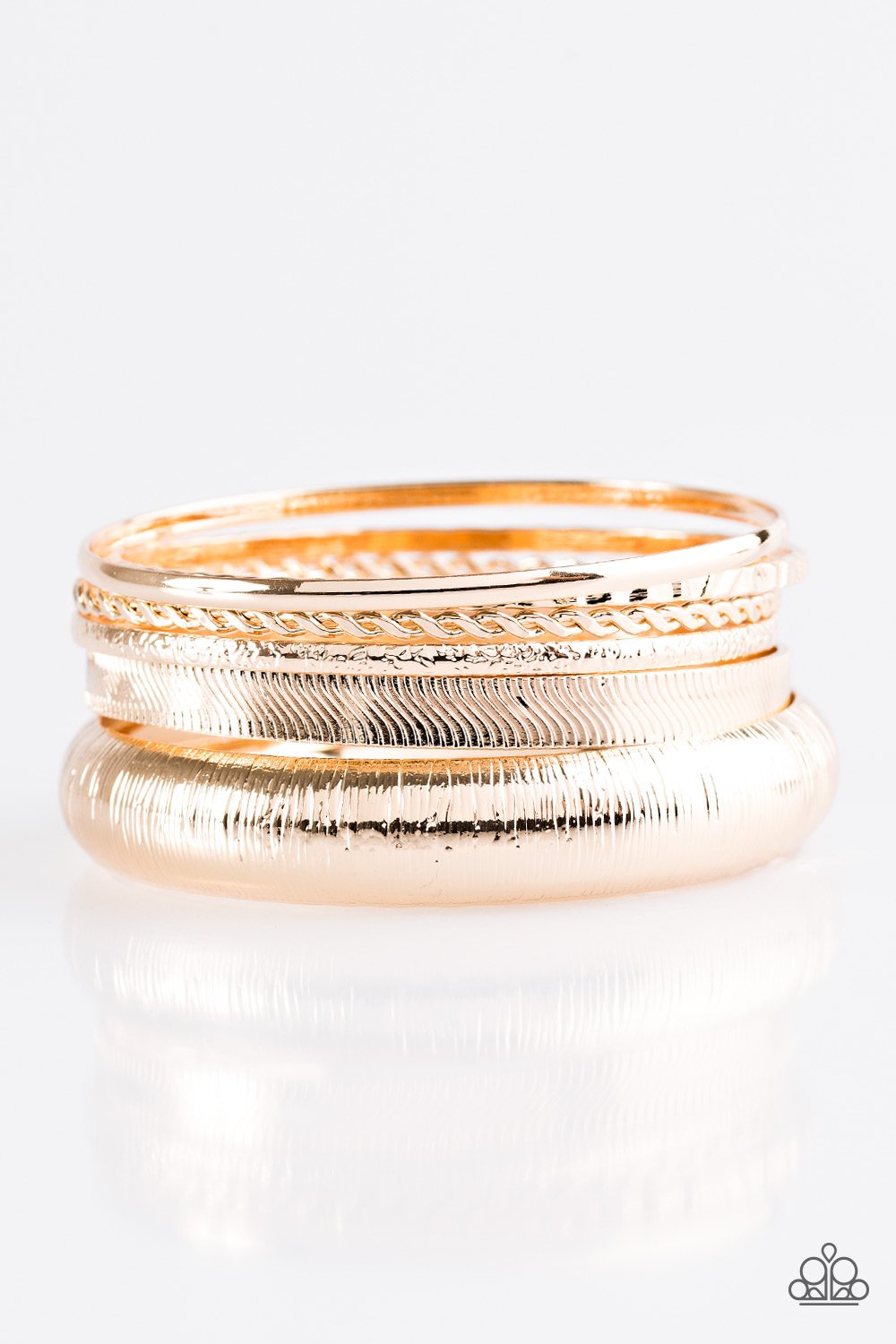 Paparazzi Bracelet ~ Standout Shimmer - Gold