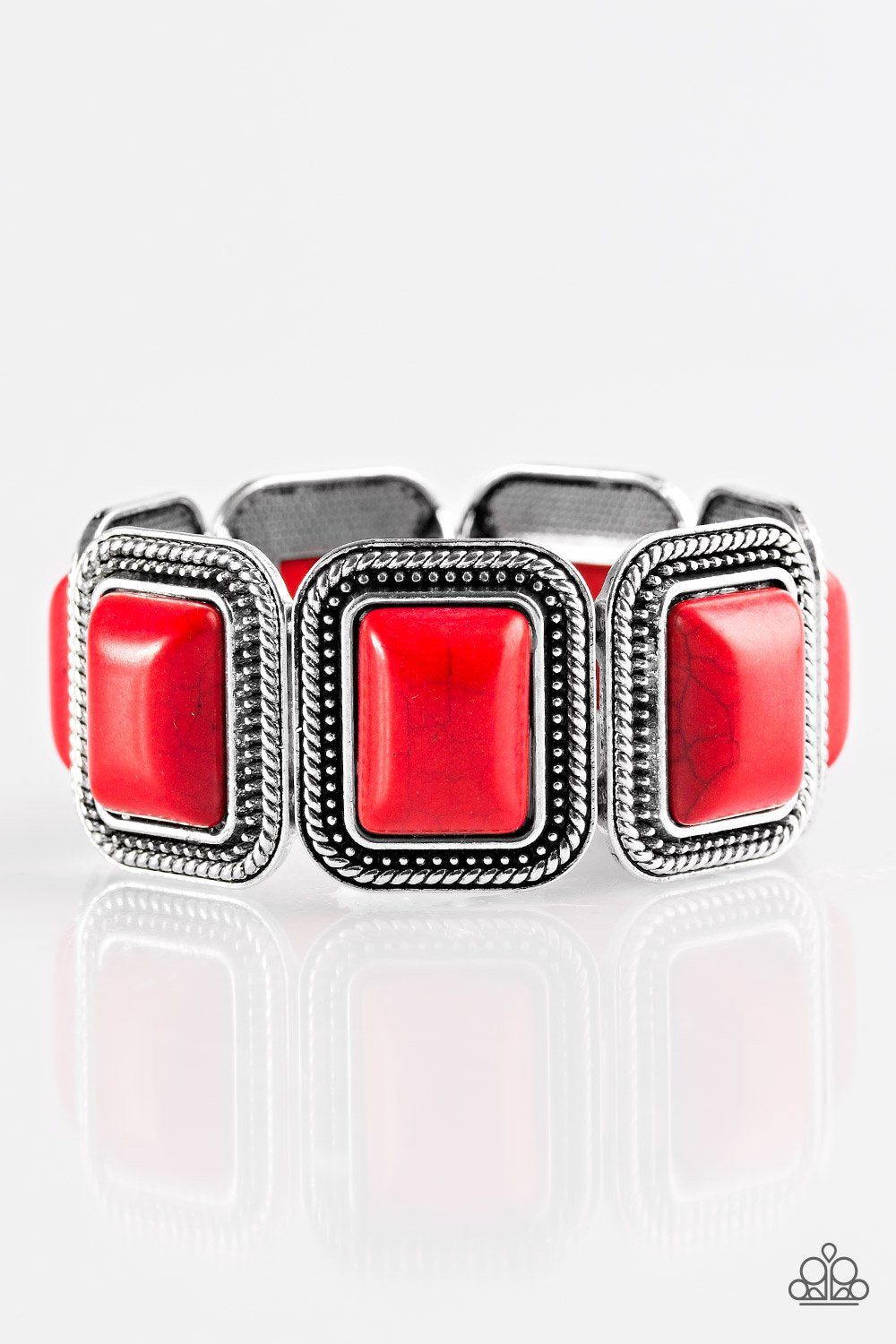 Pulsera Paparazzi ~ Estilo Vaquera Chic - Rojo