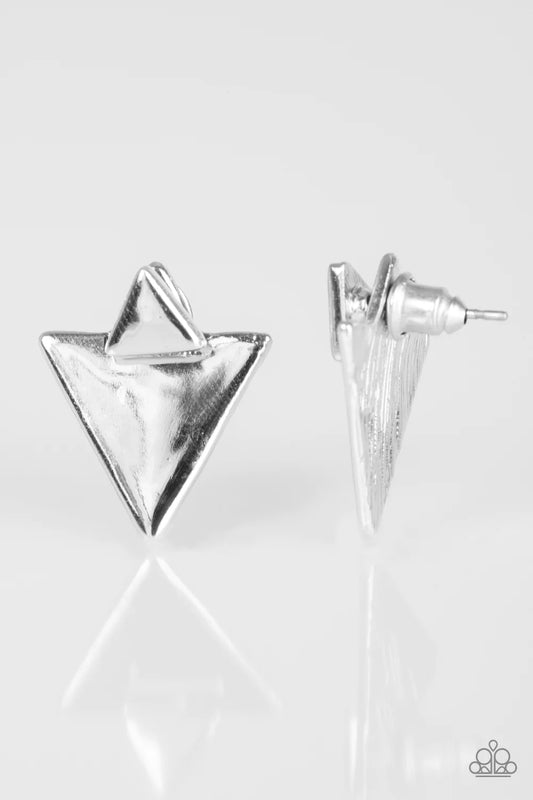 Paparazzi Earring ~ Get Into The SPEAR-it - Silver