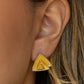 On Blast - Yellow - Paparazzi Earring Image