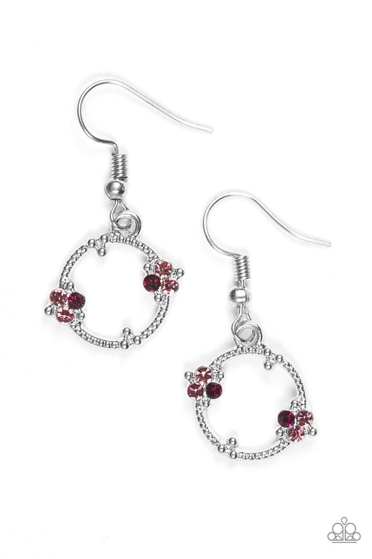 Paparazzi Earring ~ Double The Bubble - Purple