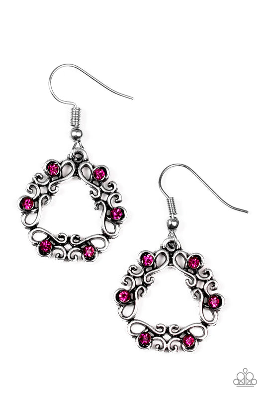 Pendientes Paparazzi ~ Guirnaldas extravagantes - Rosa