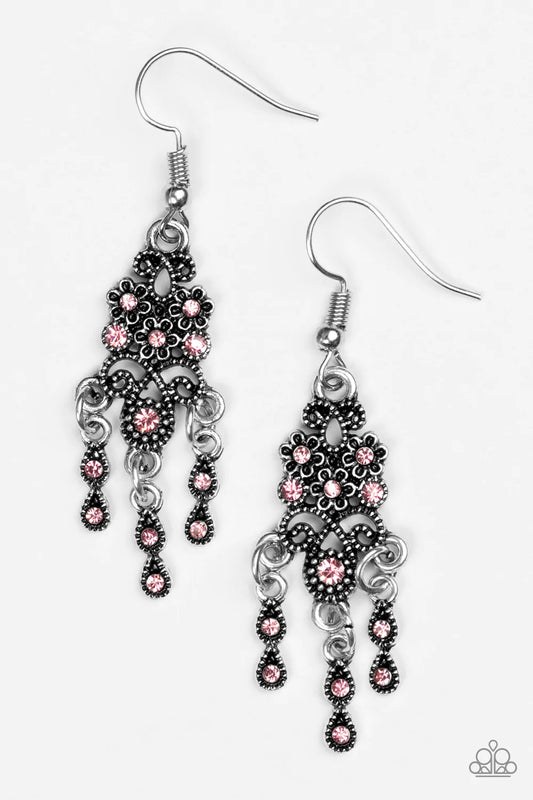 Pendiente Paparazzi ~ Bling primaveral - Rosa