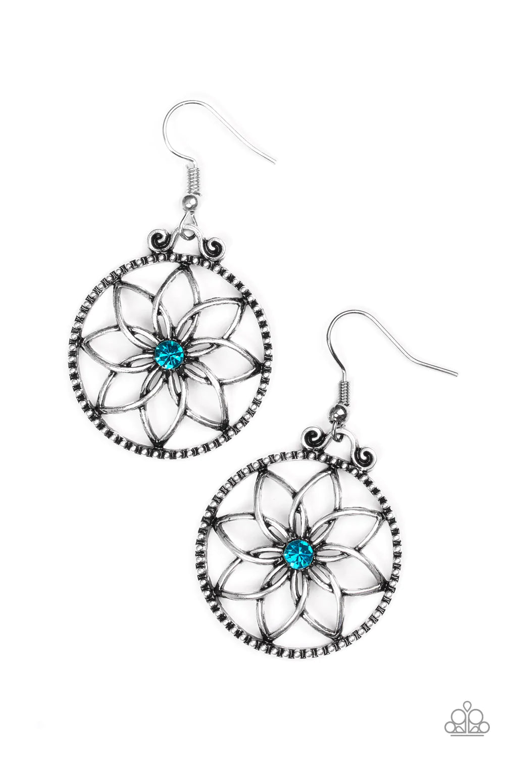 Paparazzi Earring ~ Bloom Bloom - Blue