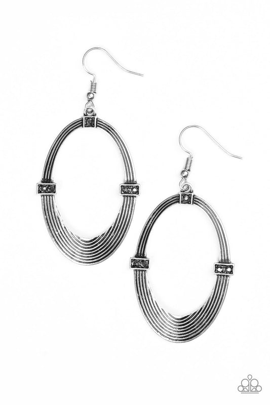 Paparazzi Earring ~ Radiantly Rural - Silver