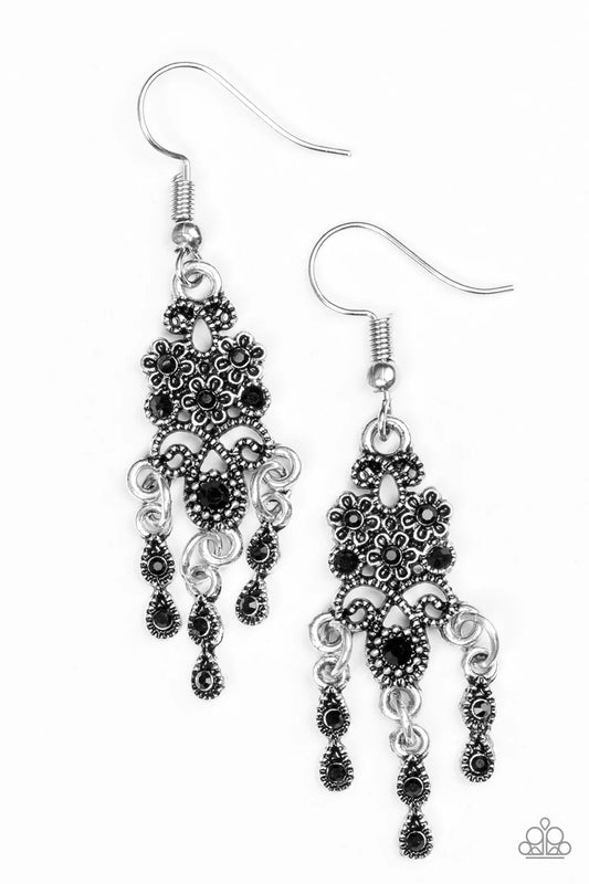 Paparazzi Earring ~ Spring Bling - Black