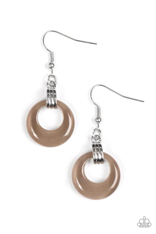 Paparazzi Earring ~ Look High and GLOW - Brown