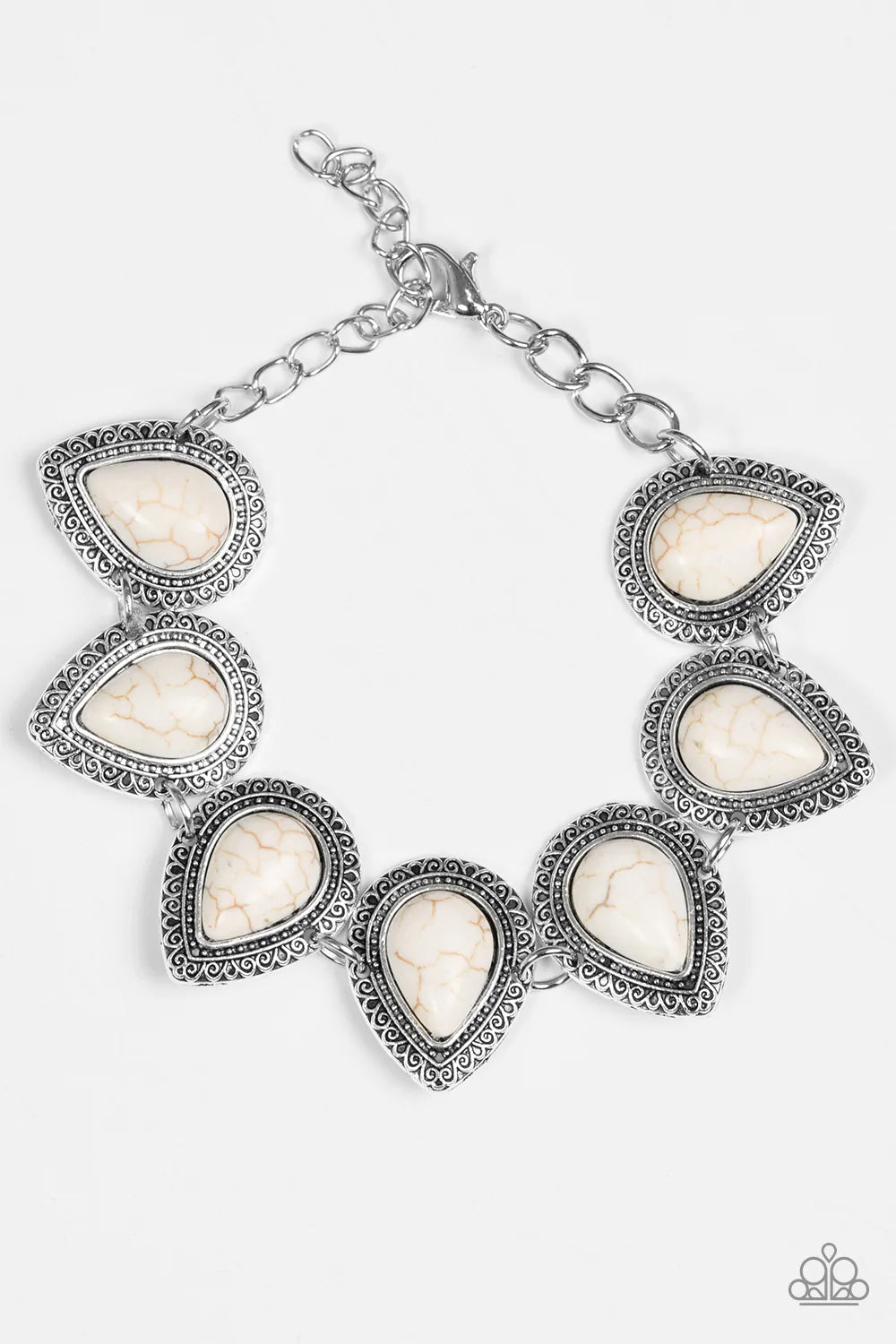 Pulsera Paparazzi ~ Canyon Creek - Blanco