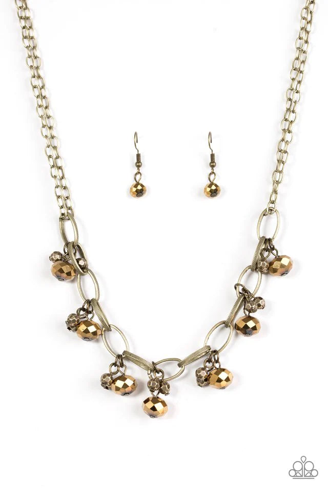 Paparazzi Necklace ~ Lets Get This FASHION Show On The Road! - Brass