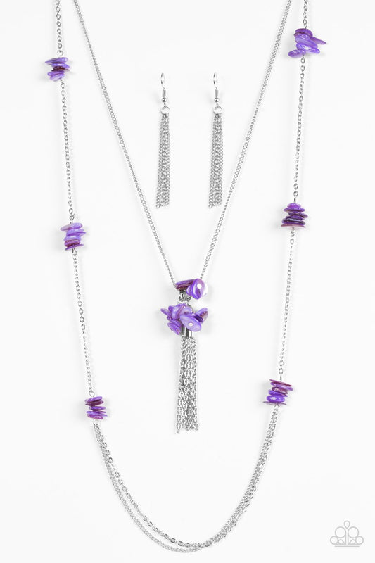 Paparazzi Necklace ~ Cliff Cache - Purple