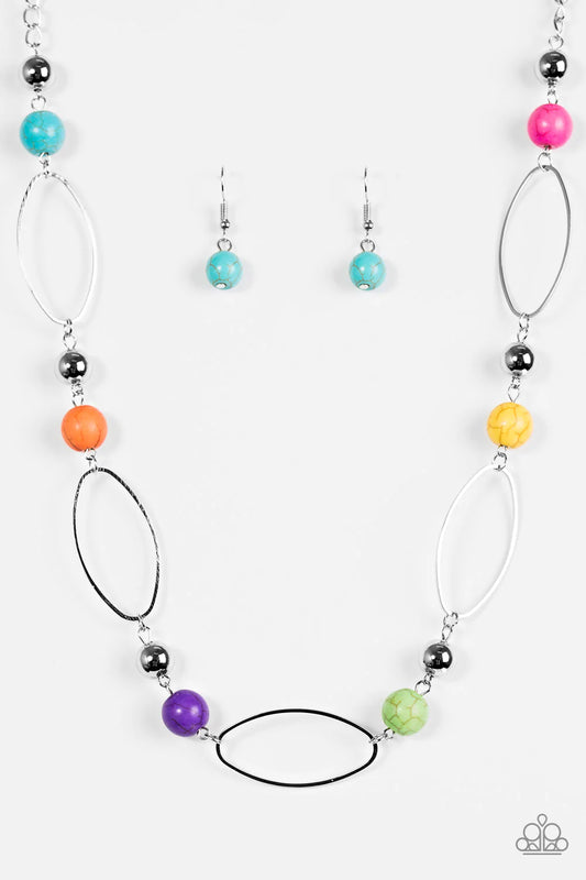 Collar Paparazzi ~ Piedras simples - Multi