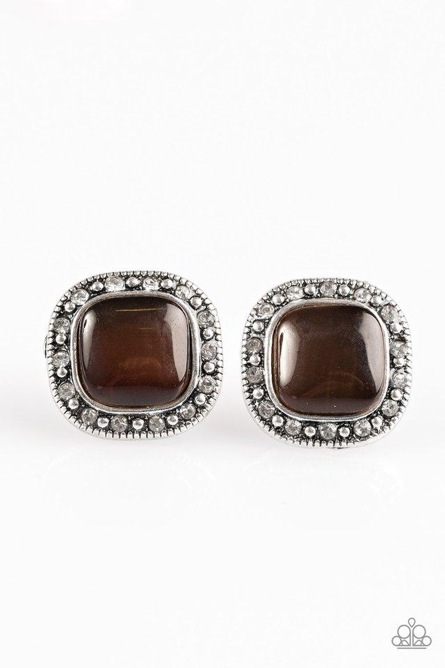 Paparazzi Earring ~ Ice Palace - Brown