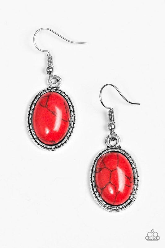 Paparazzi Earring ~ Southwest Sunsets - Red