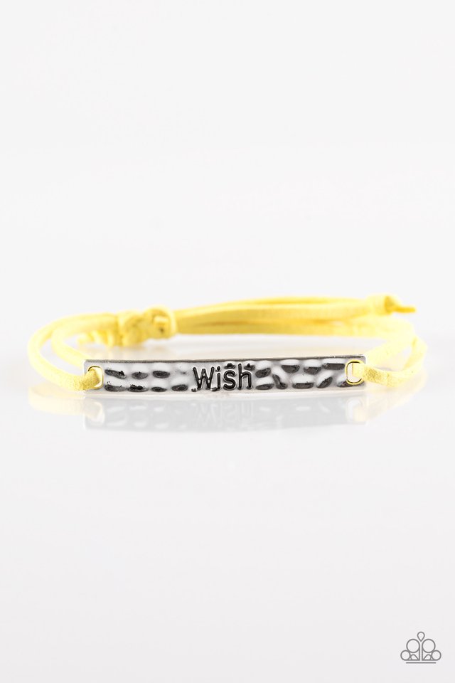 Pulsera Paparazzi ~ Ten cuidado con lo que deseas - Amarillo