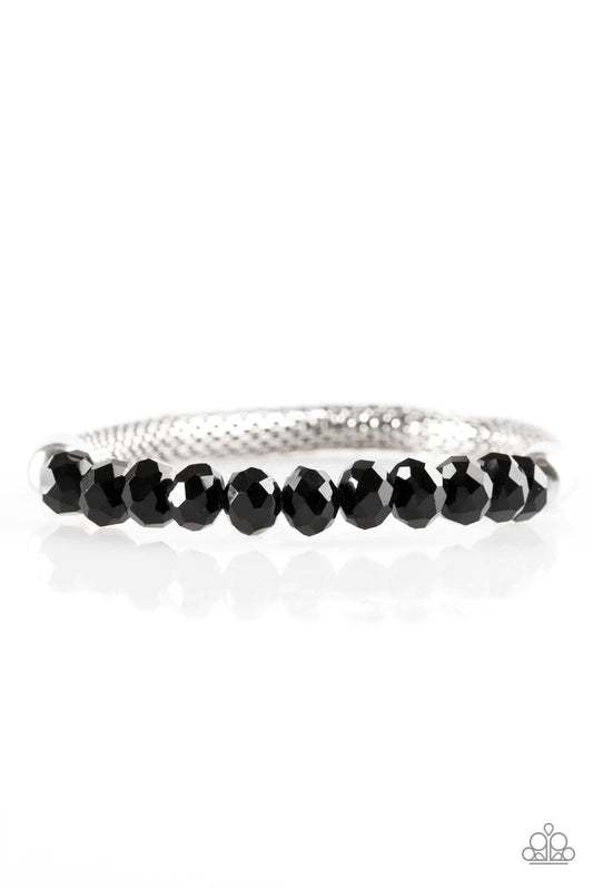 Paparazzi Bracelet ~ Glamorously Grunge - Black