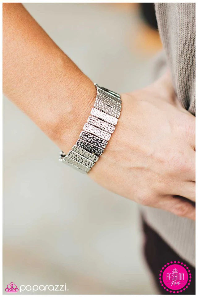 Paparazzi Bracelet ~ Up Against the Wall - Silver