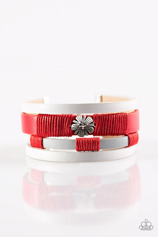 Paparazzi Bracelet ~ Wildflower Wanderlust - Red