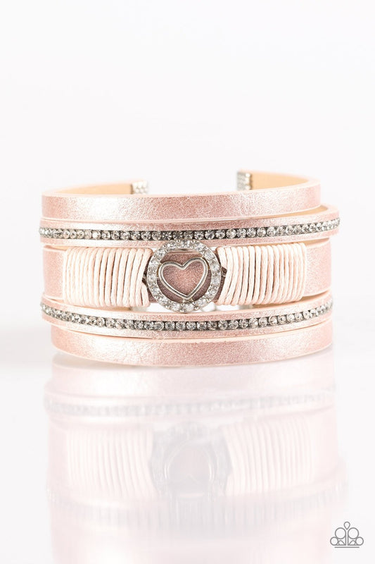 Paparazzi Bracelet ~ It Takes Heart - Pink