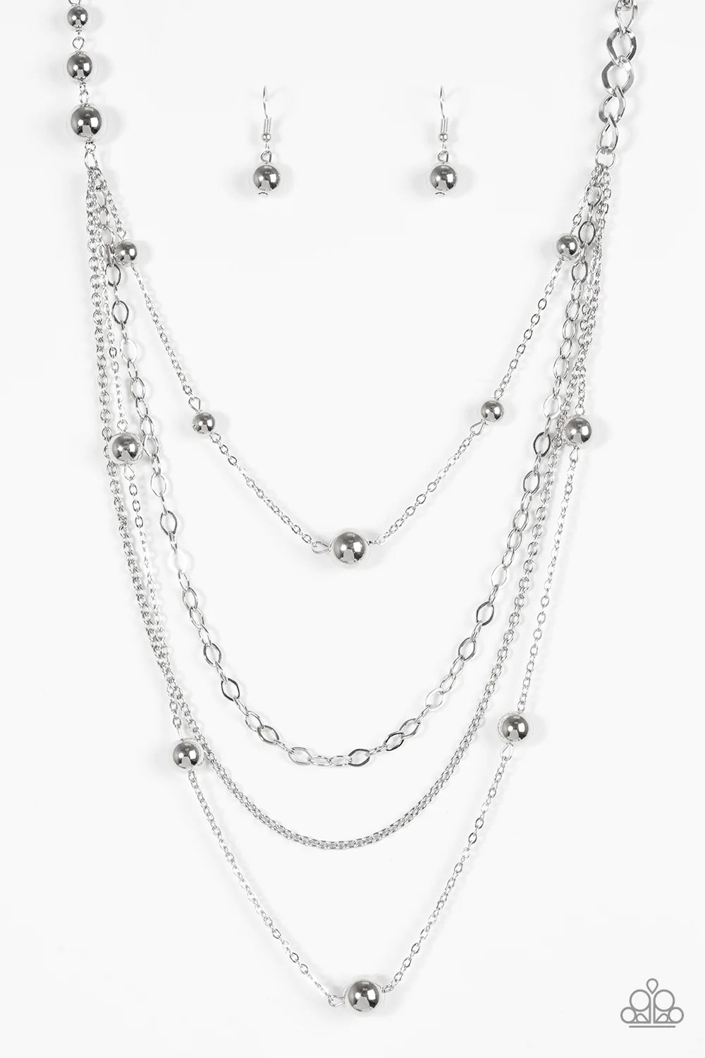 Collar Paparazzi ~ Boss Shimmer - Plata