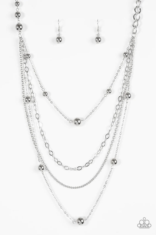 Collar Paparazzi ~ Boss Shimmer - Plata