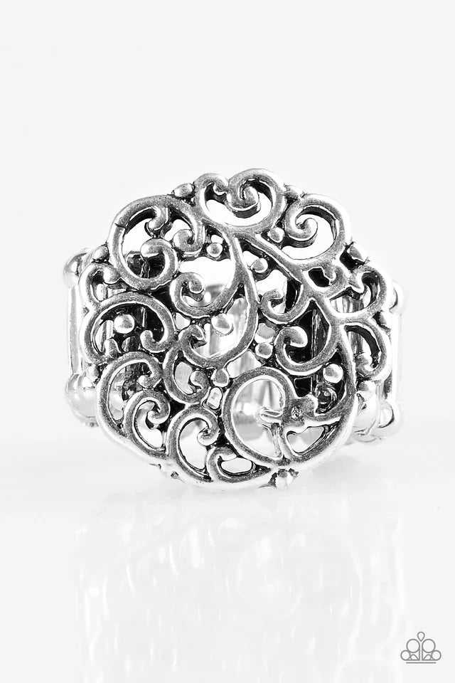 Paparazzi Ring ~ Thrills and Frills - Silver