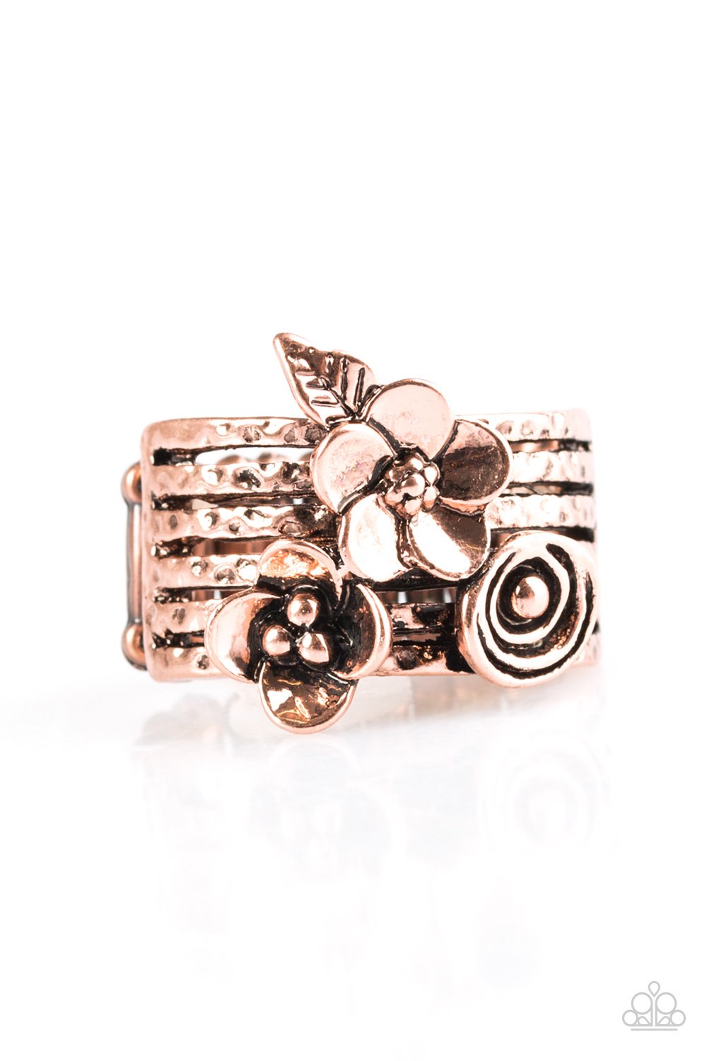 Anillo Paparazzi ~ Flores de pradera - Cobre