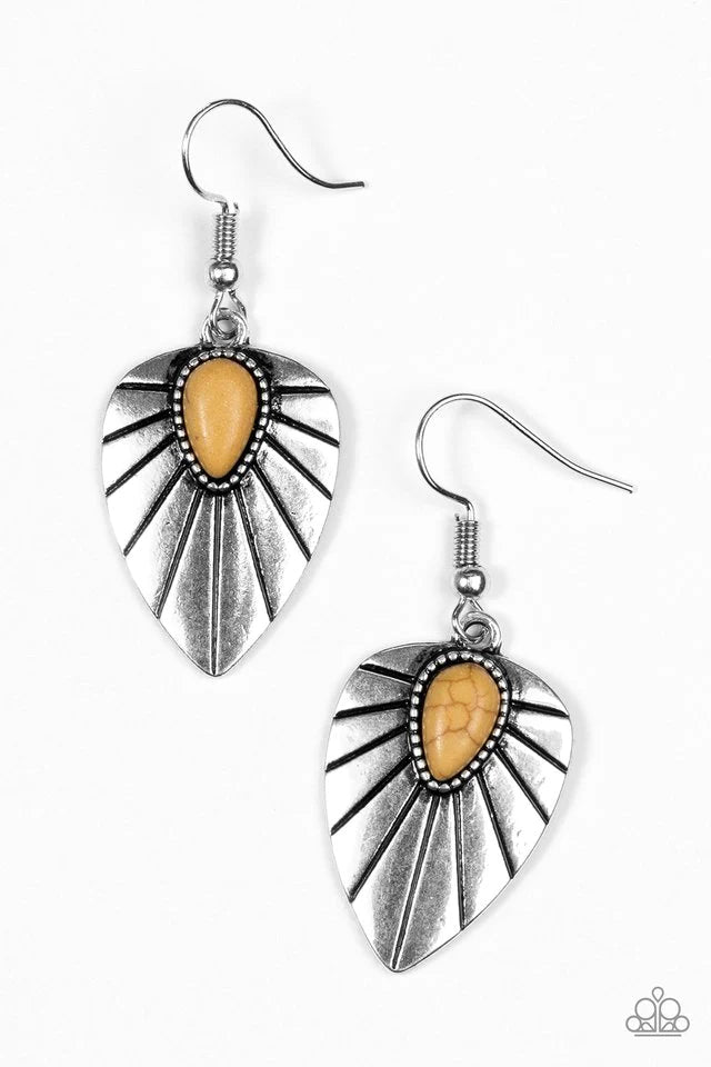 Paparazzi Earring ~ Wild Palms - Yellow