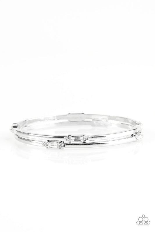 Paparazzi Bracelet ~ BRIGHT Here, BRIGHT Now - White