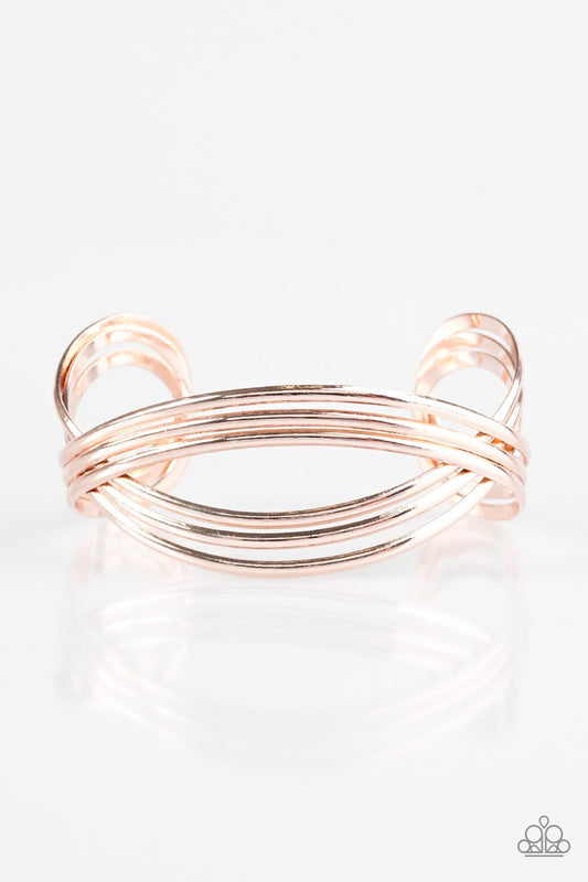 Paparazzi Bracelet ~ Fashion Scene - Rose Gold