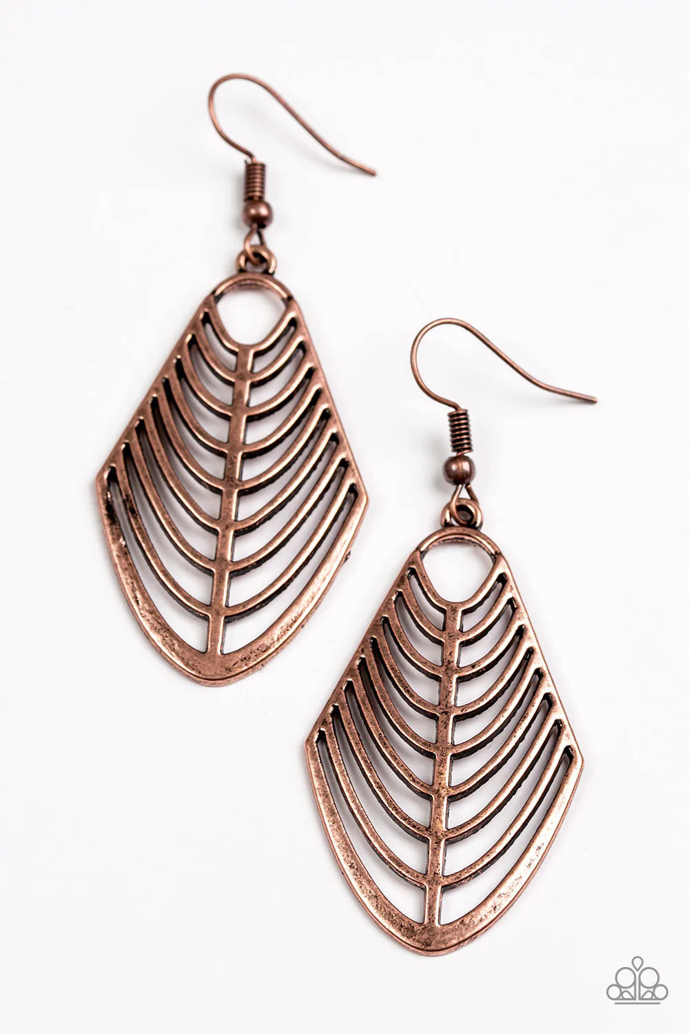 Paparazzi Earring ~ Right On TRACKER - Copper