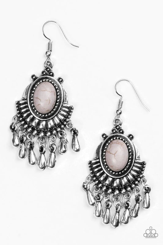 Paparazzi Earring ~ Onward and Westward - Silver