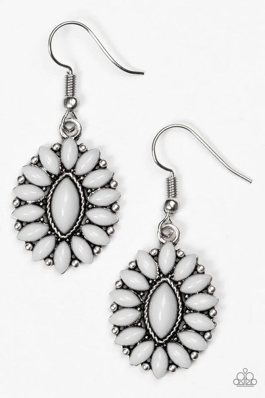 Paparazzi Earring ~ Spring Tea Parties - Silver