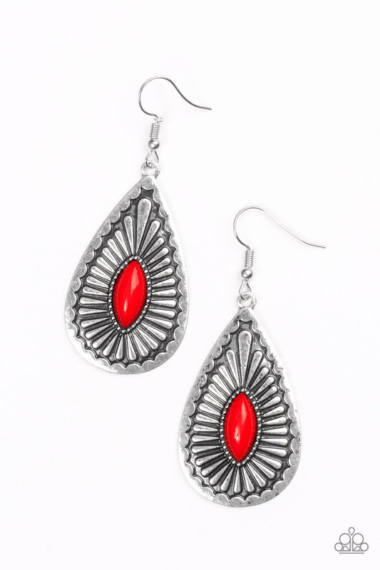 Paparazzi Earring ~ Wild Wilderness - Red