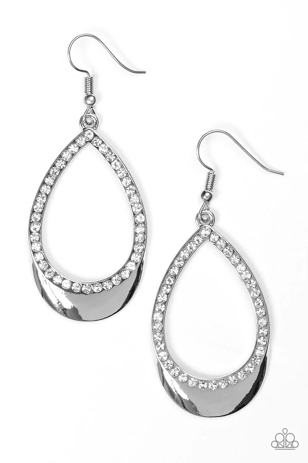 Paparazzi Earring ~ Make It Reign White Paparazzi Jewelry Online Store