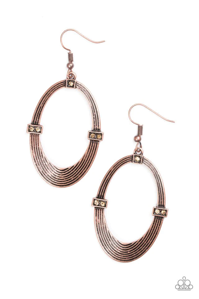 Paparazzi Earring ~ Radiantly Rural - Copper