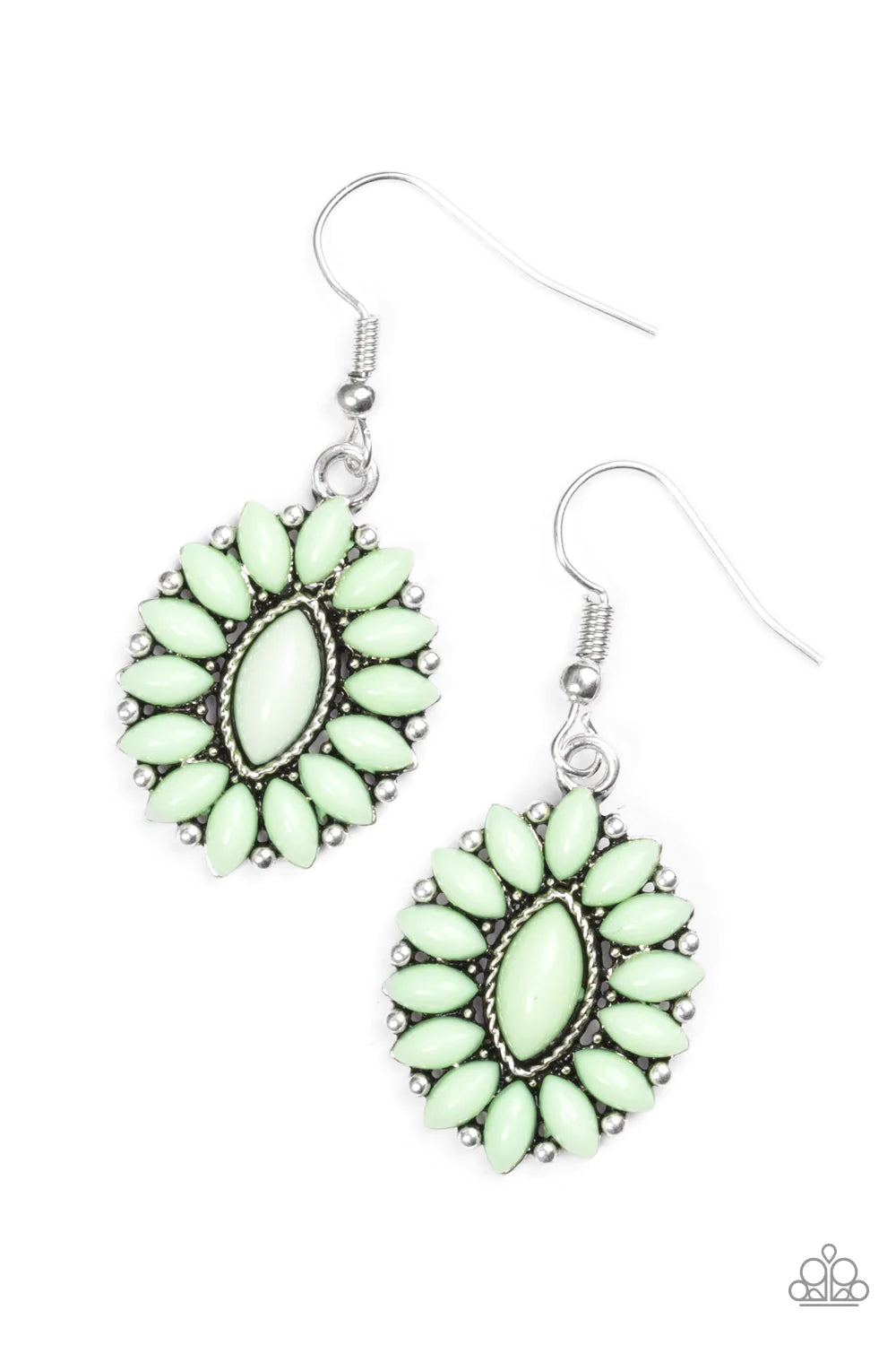 Paparazzi Earring ~ Spring Tea Parties - Green