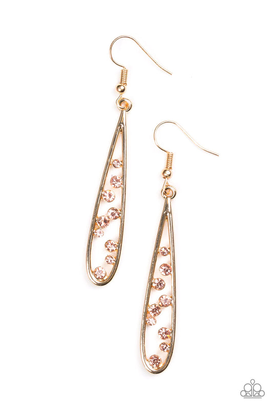 Paparazzi Earring ~ Here Comes The REIGN - Gold