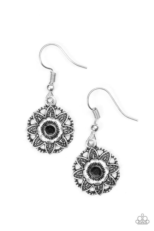 Paparazzi Earring ~ Perennial Party - Black