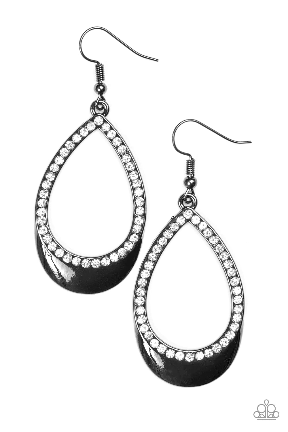 Paparazzi Earring ~ Make It REIGN - Black