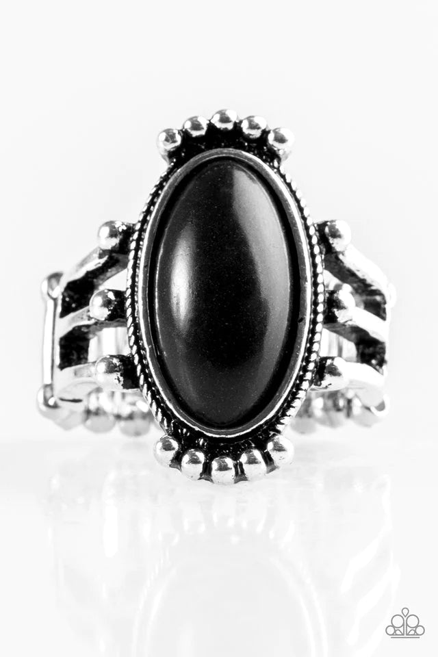 Anillo Paparazzi ~ Arcos de piedra - Negro